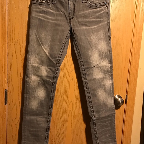 Gray rock revival Jen skinny jeans black rhineston - Picture 6 of 6